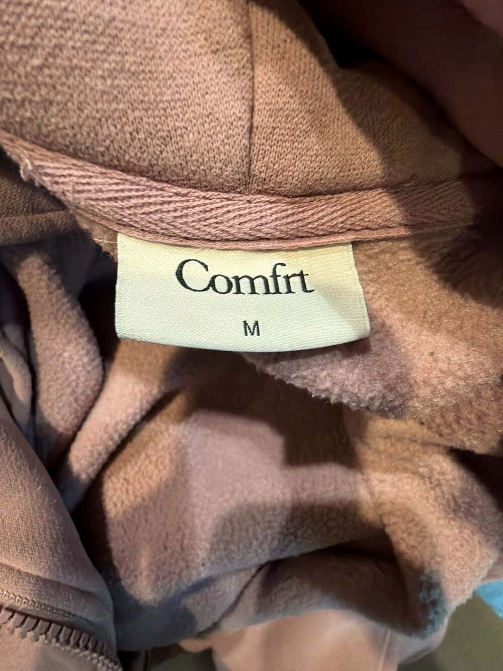 502 Comfrt Minimalist Full Zip Hoodie Berry Pink Size Medium